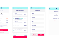 Booking journey – mobile